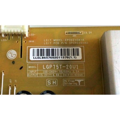 KIT DE TARJETAS PARA TV LG / NUM DE PARTE MAIN EBT66514201 / EAX69109604(1.0) / EAX69109604 / FUENTE EAY65769201 / EAX69063801(1.6) / 65769201 / EAX69063801 / PANEL NC750DQH-AAHR1 / DISPLAY LC750DQK(SN)(A1) / MODELO 75UN8570AUD / 75UN8570AUD.BUSWLKR  - Imagen 2